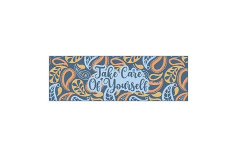 Paisley Banner Print Take Care Of Yourself Svg Cut File By Creative