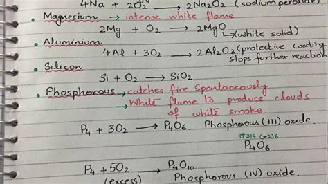 Reaction Of Period 3 Elements With Oxygen Youtube