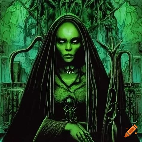 Sinister gothic fantasy novel cover art on Craiyon