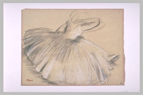 Danseuse assise vue de profil vers la droite Edgar Degas Musée d Orsay