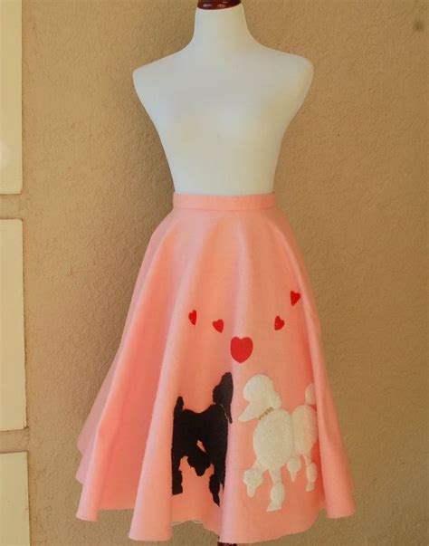 1950s Pink Poodle Skirt The At The Hop Skirt By Bygoneeravintage 78