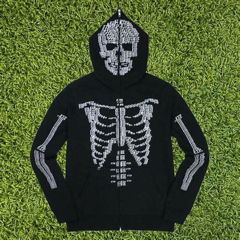 Ftp Skeleton Full Zip Hoodie Black 2021 Size Xxl Ebay