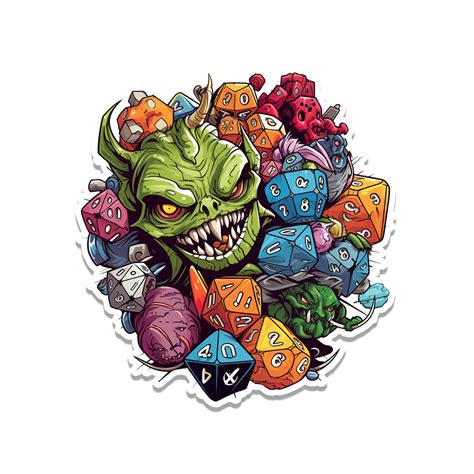 Dungeons Dragons Dice Vinyl Sticker | Jeep Sticker