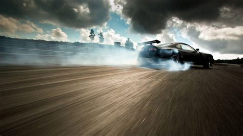 Download Drift Cars Black Toyota Supra Wallpaper | Wallpapers.com