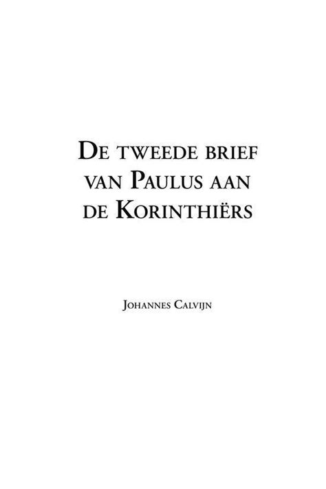 De Tweede Brief Van Paulus Aan De Korinthiers 9789057191633