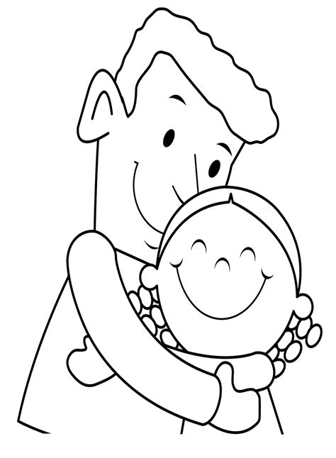 Father And Daughter Coloring Page Free Printable Coloring Pages