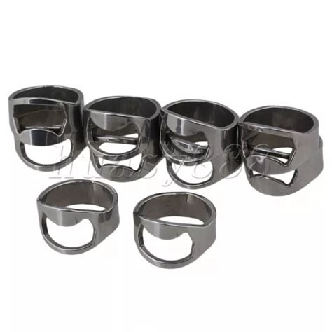 10pcs Finger Ring Bottle Opener Stainless Steel 22mm Diameter Beer