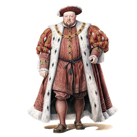 Premium Ai Image King Henry Viii Famous Tudor 16th Century Monarch Full Length Watercolour