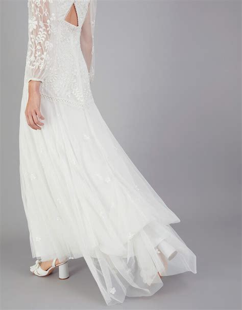 Josette Embellished Bridal Maxi Dress Ivory Wedding Dresses Monsoon Uk