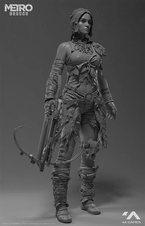 ArtStation - Metro Exodus- Forest child Olga / hipoly model, Dmitry ...