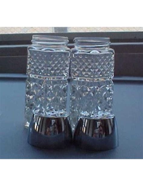 Anchor Hocking Wexford Clear Salt Pepper Shakers D J S Antiques