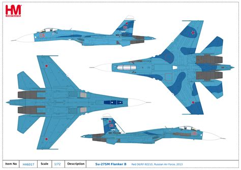 Su 27SM Flanker B Red 06 RF 92210 Russian Air Force 2013