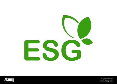 Esg Icons On White Background Stock Photo Alamy