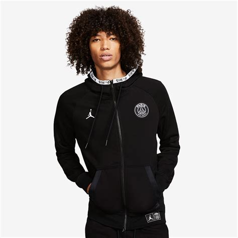 Mens Clothing Jordan X Psg Blackcat Fleece Black Hoodies Pro