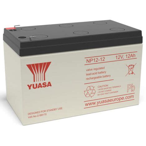 Batteria Al Piombo Ermetica 12V 12Ah Yuasa NP12 12