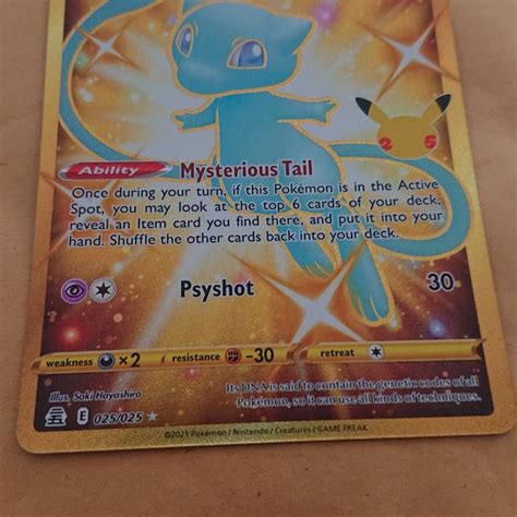 25th Anniversary Gold Mew Pokemon Card In Pr1 Ribble For £5000 For