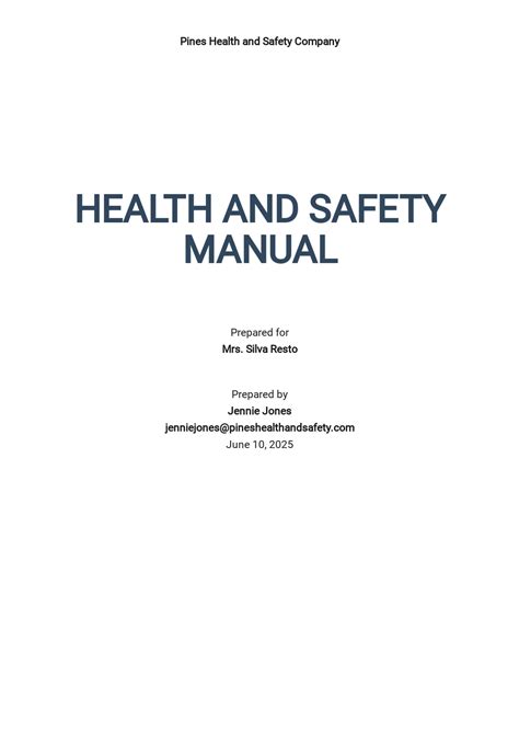 Hse Manual Template