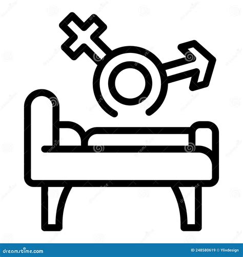 Sex Education Bed Icon Outline Vector Sexual Health Stock Illustration Illustration Of