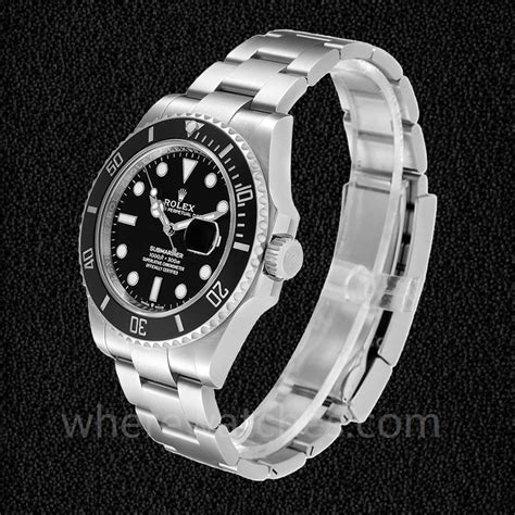 Rolex Submariner Ln Pour Des Hommes Argent Cadran Noir Bracelet