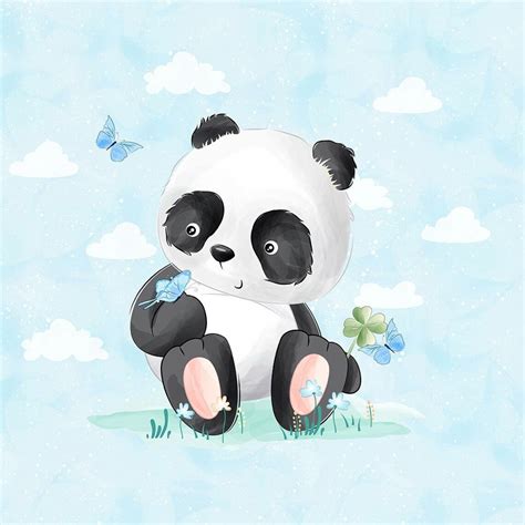 Jersey Panel Panda Fabric Panel Bear Fabric Panel Fabric Etsy