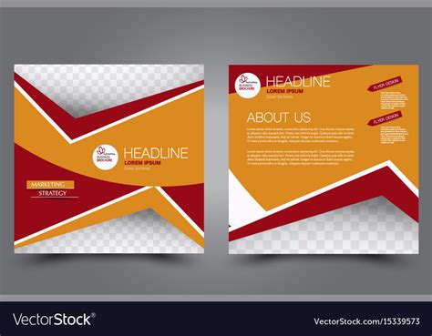 Square Flyer Template Brochure Design Royalty Free Vector