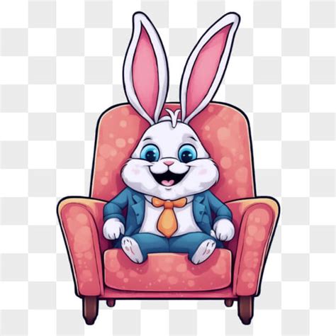 Download Cartoon Bunny in Suit and Tie for Holiday Celebration Cartoons Online - Creative Fabrica