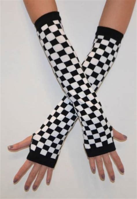 New Emo Punk Rock Long Sleeve Fingerless Warm Arm Warmers Gloves