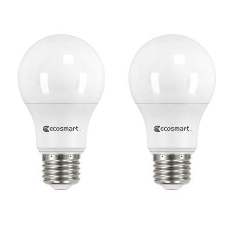 Ecosmart Led A19 E26 60w Equivalent A Line Light Bulb Non Dimmable Soft White 2700k 290