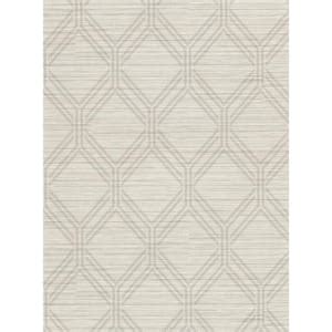 Brewster Beatrix Grey Modern Geometric Vinyl Peelable Roll Covers