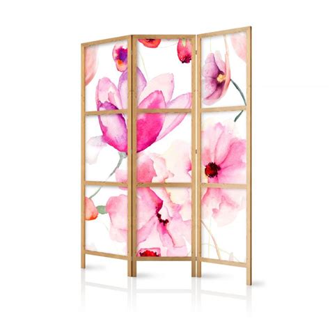 Japanischer Paravent Raumteiler Blumenwonne 3 Teilig Wall Art De