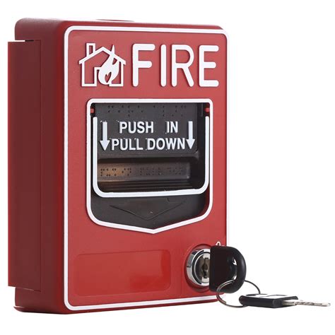 Wired Call Point Fire Reset Push In Pull Down Emergency Alarm Station