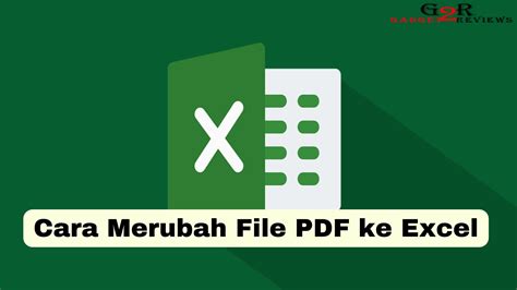 Cara Merubah File PDF Ke Excel Gadget2Reviews