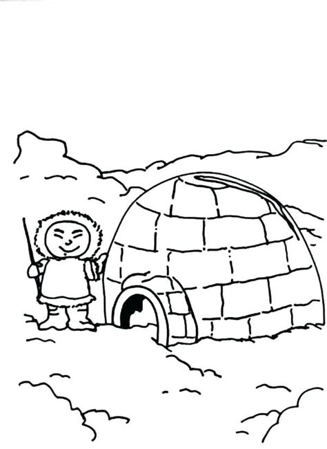 Igloo Coloring Page At Free Printable Colorings