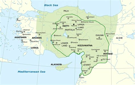 Map of the Hittite Empire (Illustration) - World History Encyclopedia