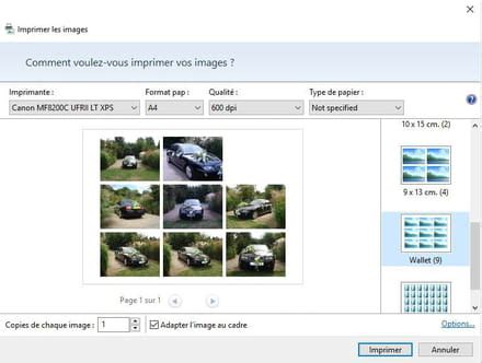 Imprimer Plusieurs Photos Sur Une Page A4
