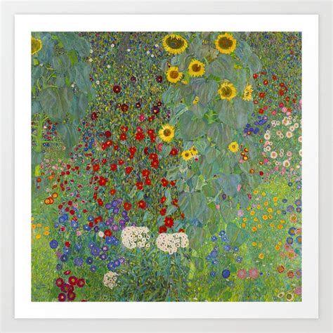 Art Print Gustav Klimt Farm Garden With Sunflowers By Archipelago X