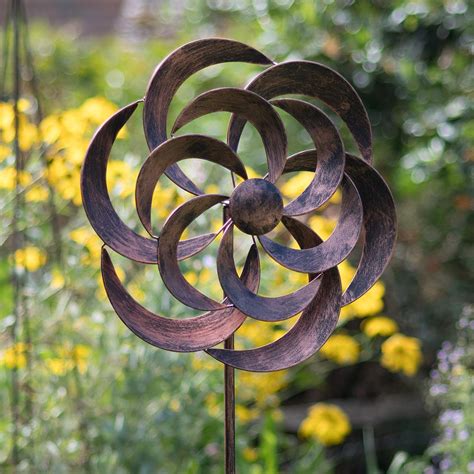 Creekwood Cotswold Wind Spinner Sculpture Brushed Copper 50cm Width X