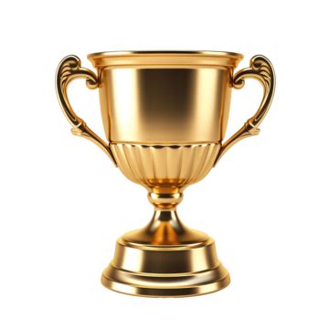 Golden Award Cup D Render Golden Award Cup Png Transparent Image