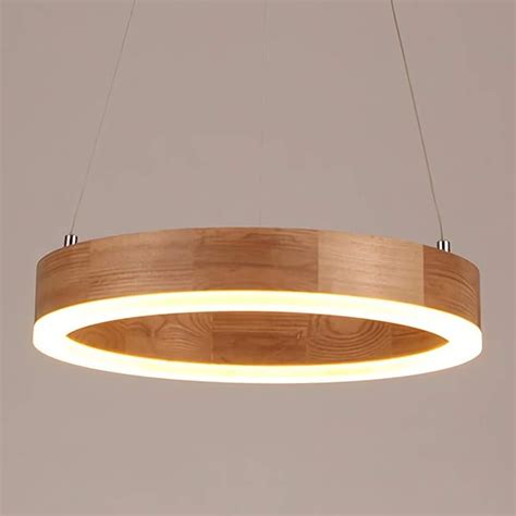 Led Holz Ring Pendelleuchte Wohnzimmer Esszimmer Schlafzimmer Warm Wei