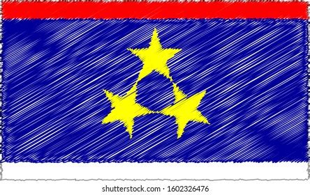 Vector Illustration Sketch Style Vojvodina Flag Stock Vector (Royalty Free) 1602326476 ...