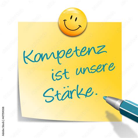 Zettel Smiley Kompetenz Stock Vector Adobe Stock