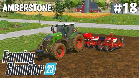 Harvesting Sunflower 18 Farming Simulator 23 FS 23 AMBERSTONE