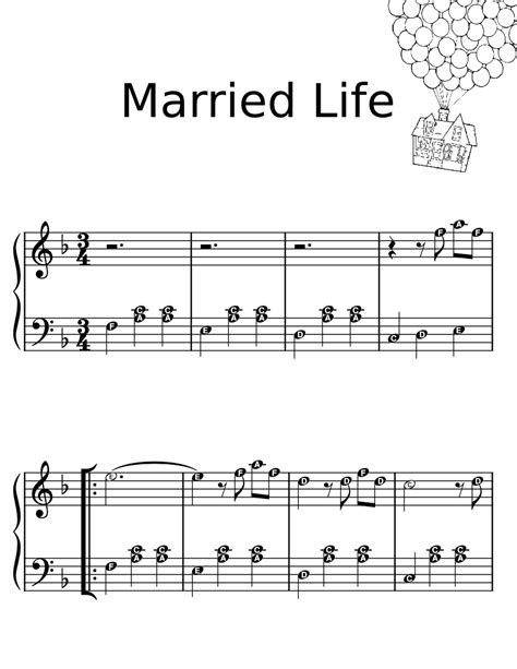 Married Life Michael Giacchino Married Life Sheet Music For Piano Solo Easy