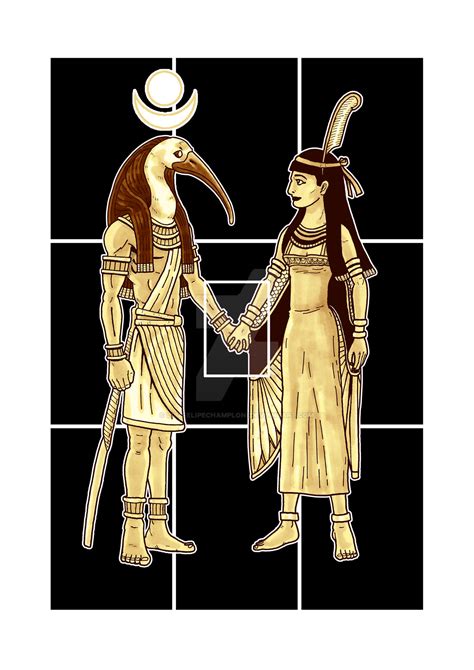 Thoth and Maat (in progress) by LuizFelipeChamploni on DeviantArt