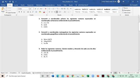 Convertir A Coordenadas Polares Los Siguientes Vectores Expresados