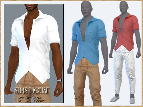 The Sims Resource Men S Summer Shirt