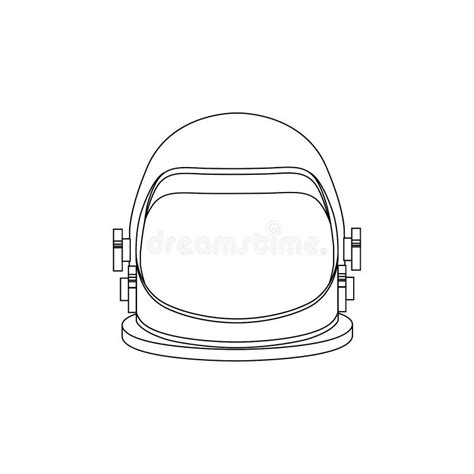 Illustration De Sch Ma D Un Casque D Astronaute Front View Tourisme D