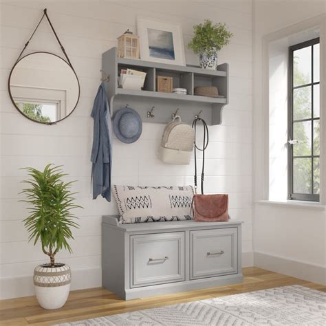 Woodland 3972 Wide Hall Tree With Bench And Shoe Storage Foter