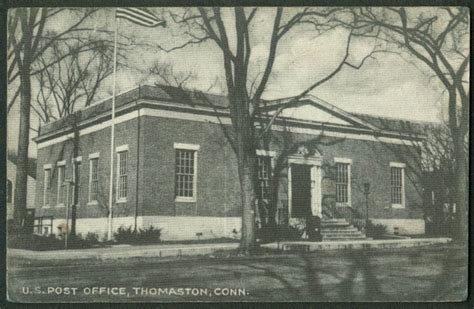 United States Post Office Thomaston Ct Postcard 1950s