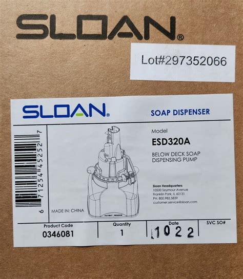 Sloan 3346086 5 Gpm Efx 250 Faucet And Esd 500 Soap Dispenser Chrome Ebay